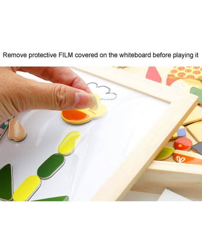 Magnetic Double Sided Educational Board - Multicolour - EKT1456