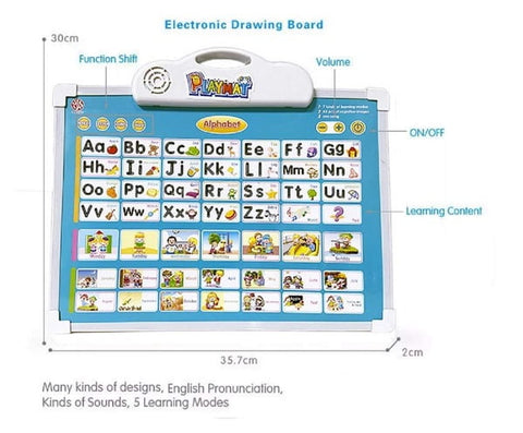 Musical Learning Board, Battery Operated Musical Alphabet Toy with Drawing Board , Educational Lear - EKT1458