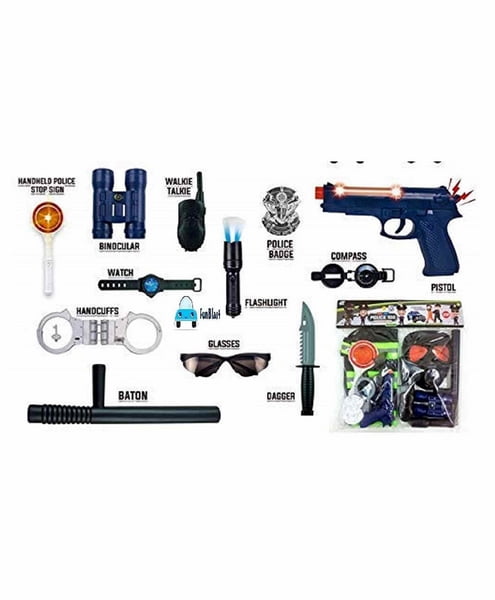 Pretend Play - Police Costume with Gun Toy Set - EKR0029