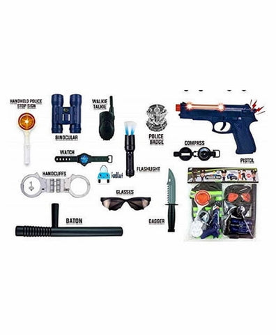 Pretend Play - Police Costume with Gun Toy Set - EKR0029