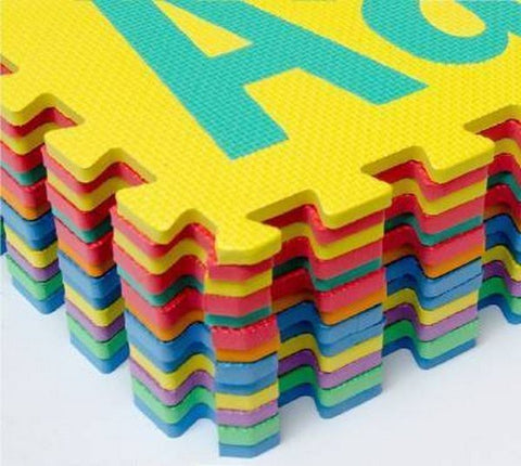KIDS PLAY JUMBO MAT COLORFUL FOAM TEACHING EDUCATION TOOLS TOY MATS CHILDREN 26 PCS ALPHABET FOR GI - EKT1464