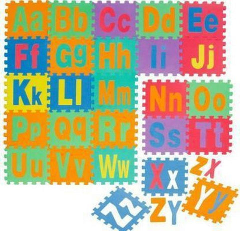 KIDS PLAY JUMBO MAT COLORFUL FOAM TEACHING EDUCATION TOOLS TOY MATS CHILDREN 26 PCS ALPHABET FOR GI - EKT1464