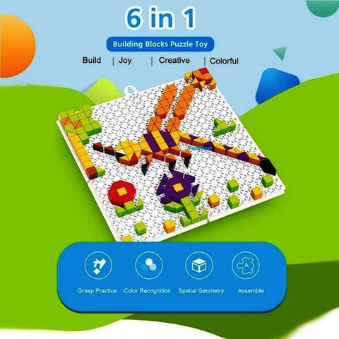 Extrokids Building Blocks with Mat Puzzle for Kids Learning and Educational Toys for Kids - Set of 420 PCS - EKT1470