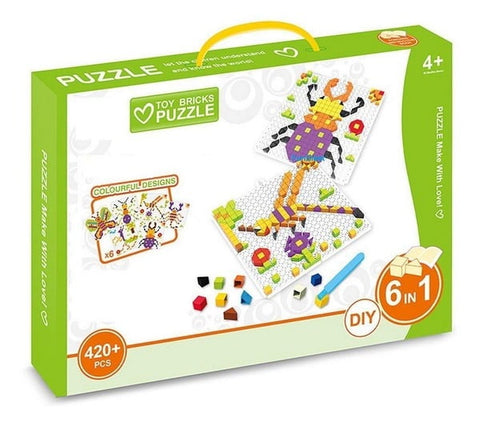 Extrokids Building Blocks with Mat Puzzle for Kids Learning and Educational Toys for Kids - Set of 420 PCS - EKT1470
