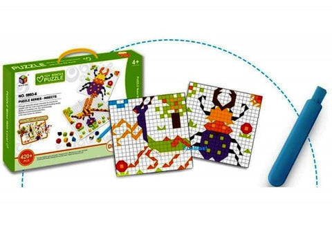 Extrokids Building Blocks with Mat Puzzle for Kids Learning and Educational Toys for Kids - Set of 420 PCS - EKT1470