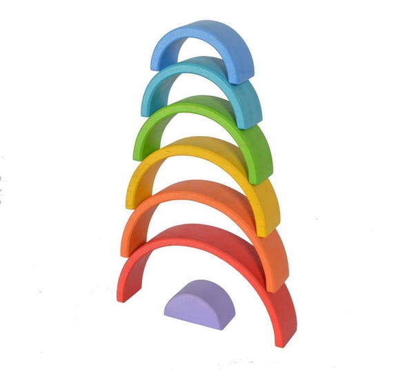 Wooden 7 Pc Rainbow Stackers - EKT1488
