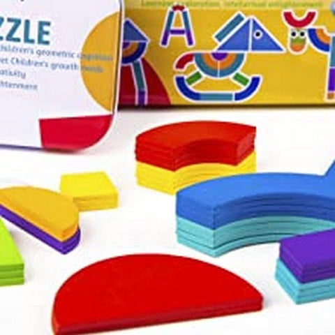 Extrokids Wooden Pattern Blocks Jigsaw Puzzle - EKT1502