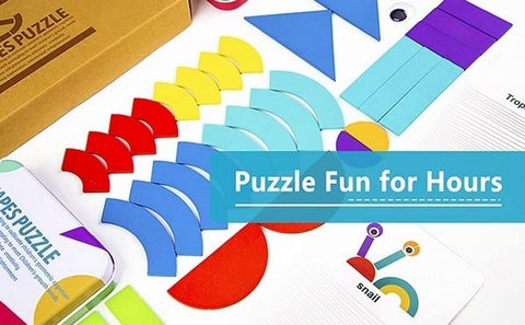 Extrokids Wooden Pattern Blocks Jigsaw Puzzle - EKT1502