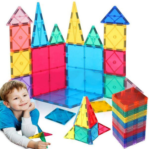 Extrokids Magnatiles 60Pcs Oversize 3D Magnetic Building Blocks Tiles Set,Inspirational Educational Toys - EKT1515