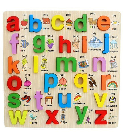 Extrokids Wooden Small Letter Alphabets board Puzzle - EKT1550