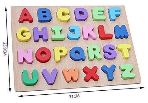 Extrokids Wooden Capital Alphabet Letter Puzzle Board - EKT1552