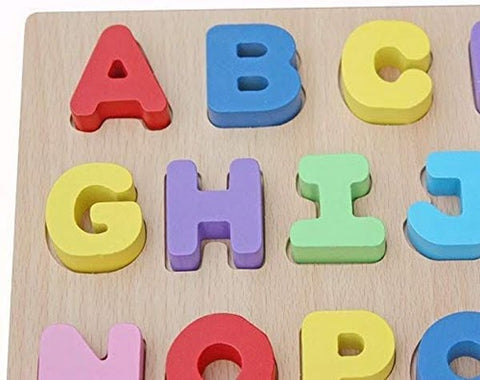 Extrokids Wooden Capital Alphabet Letter Puzzle Board - EKT1552