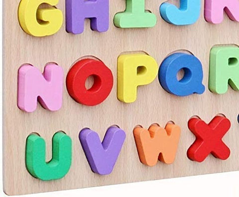 Extrokids Wooden Capital Alphabet Letter Puzzle Board - EKT1552