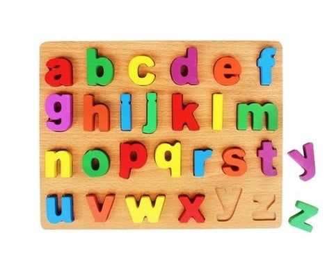 Extrokids Wooden Small Alphabet Letter Puzzle Board - EKT1553