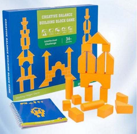 Extrokids Wooden Creative Balance Building Block Game Kids Early Learning Blocks Educational Stacking Game - EKT1577