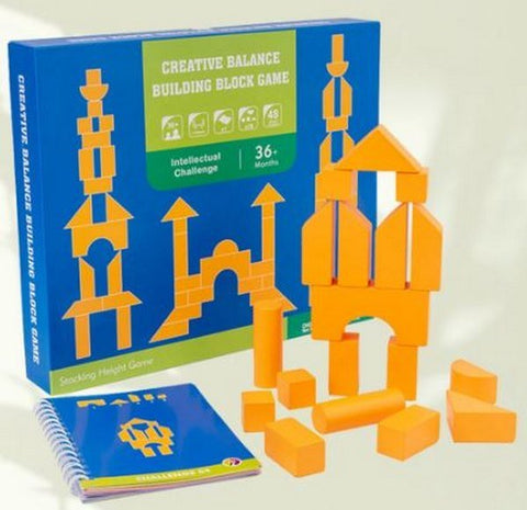 Extrokids Wooden Creative Balance Building Block Game Kids Early Learning Blocks Educational Stacking Game - EKT1577