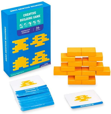 Extrokids Wooden creative building game Blocks for Kids Children Brain Teasers Stacking and Stress Relief Toy - EKT1578