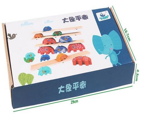Extrokids Wooden elephant stacking blocks High To Build Balance Building Blocks - EKT1579