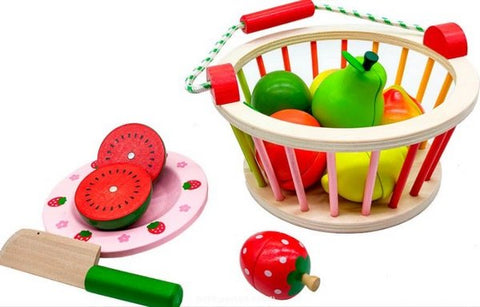Extrokids Wooden fruit basket Fun Toy - EKT1580