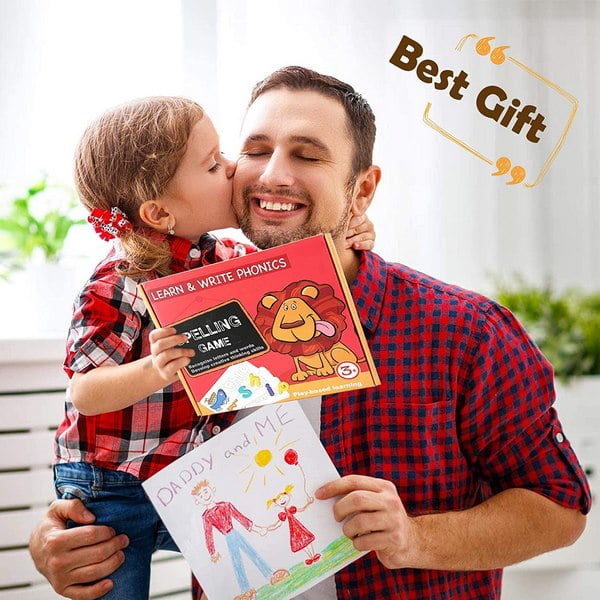 Extrokids Wooden learn and write phonics Spelling Game for Kids Sight Words and Matching Letter Puzzles Toy - EKT1583