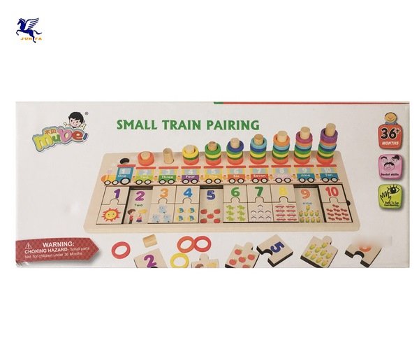 Extrokids Wooden small train pairing blocks Educational Toy - EKT1588