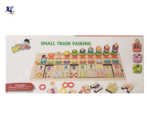 Extrokids Wooden small train pairing blocks Educational Toy - EKT1588