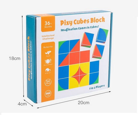 Extrokids Wooden pixy cubes block Toy - EKT1589