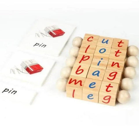 Extrokids Wooden alphabet cube Apple picking game kindergarden childrens cognitive digital teaching - EKT1591