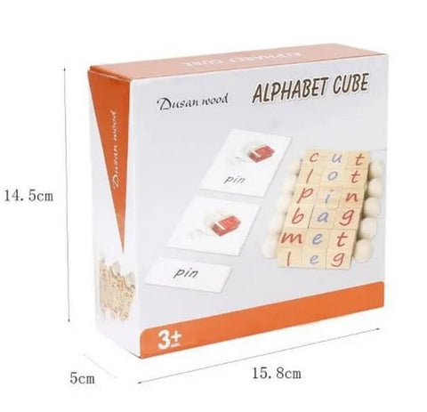 Extrokids Wooden alphabet cube Apple picking game kindergarden childrens cognitive digital teaching - EKT1591