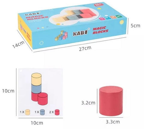 Extrokids Wooden Magic Block Round - EKT1595