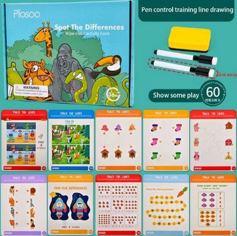 Extrokids Wipe and clean Activity- Spot the Differences - EKT1599