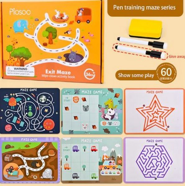Extrokids Wipe and Clean Activity - Exit Maze - EKT1600