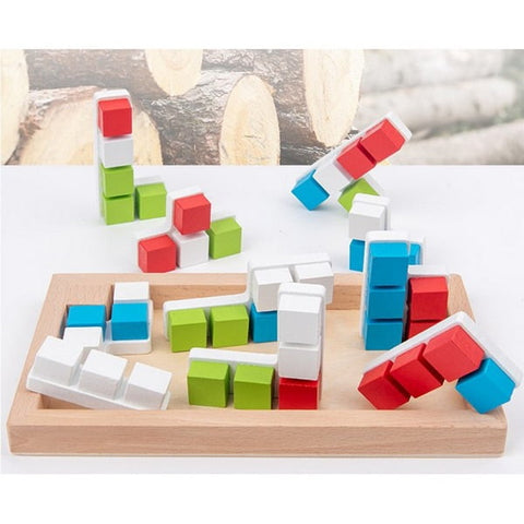 Extrokids Wooden Direction Wisdom Assembling Building Blocks Toys - EKT1602