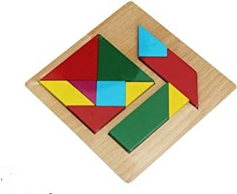 Extrokids Wooden 6X6 PUZZLE XJ Seven and Four Piece Colorful Learning Educational Board Puzzle Toy - EKT1613