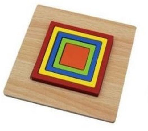 Extrokids Wooden Rainbow 5 Color Board Square Puzzle - EKT1615