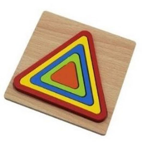 Extrokids Wooden Rainbow 5 Color Board Triangle Puzzle - EKT1617