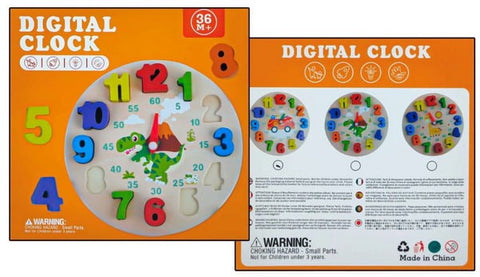 Extrokids Wooden Digital Clock Board toys - EKT1621