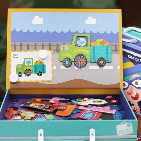 Extrokids Life Learning Magnetic Puzzle Theme-- The Busy Traffic - EKT1627