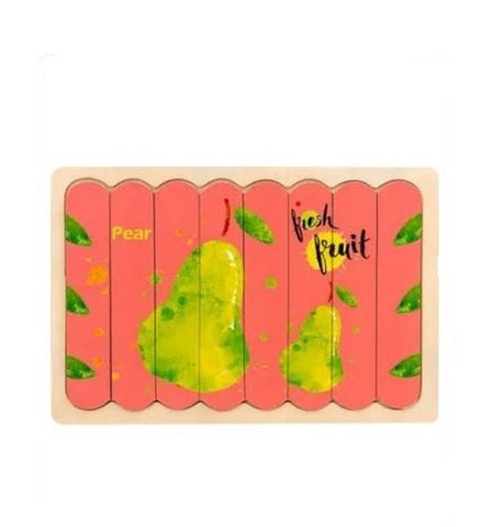 Extrokids Wooden Double Sided 8Pc Stick Puzzle Pear with Pomegranate - EKT1645