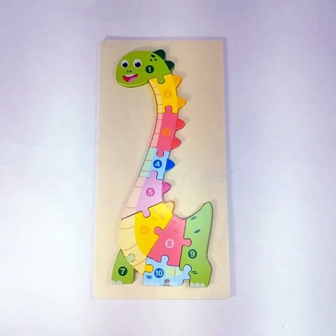 Extrokids Wooden Puzzle Board Toy Dinosaur - EKT1649
