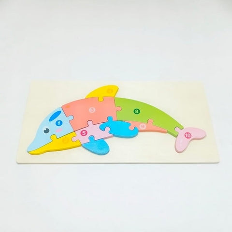 Extrokids Wooden Puzzle Board Toy Dolphin - EKT1651
