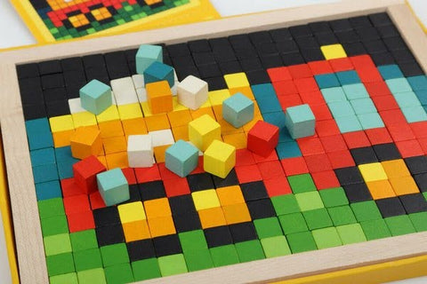 Extrokids Wooden Mosaics PIXEL 400PC Vechicle Pixel Toys for Kids, Educational Pix Art for Kids and Adults - EKT1654