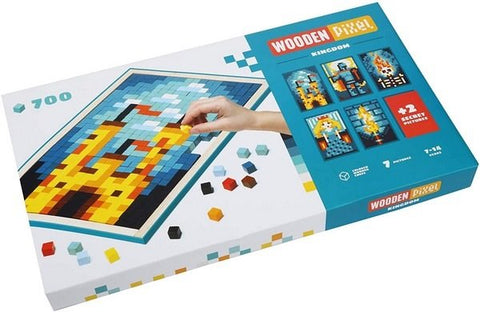 Extrokids Wooden Mosaics PIXEL 700PC KingDom Game Wooden Pixel Toys for Kids and Adults - EKT1656