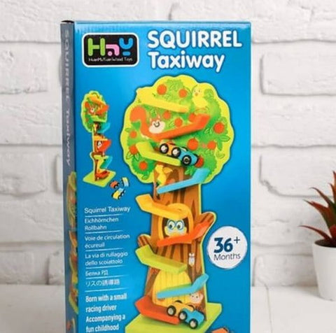 Extrokids Wooden Squirrel Taxiway Race Track - EKT1665