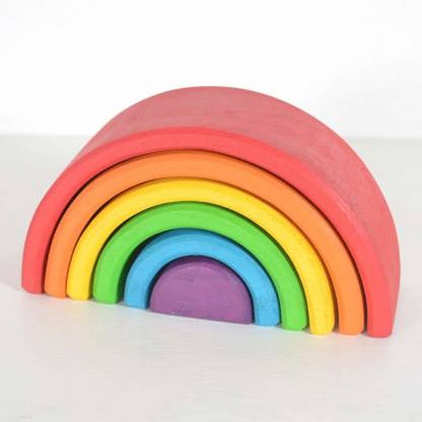 Wooden 7 Pc Rainbow Stackers - EKT1488