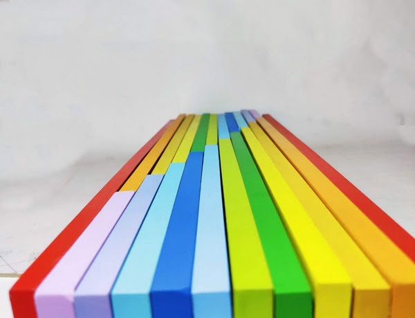 Extrokids 11 Pc Wooden Rainbow Plank - EKT1671
