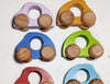 Extrokids Wooden Colourful Toy Car Pack of 6 Cars with Different Colour - EKT1687