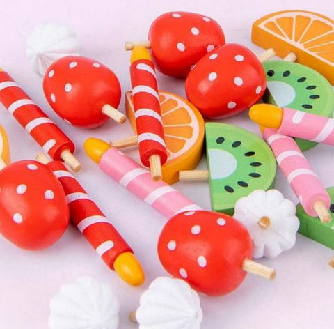 Extrokids Wooden Kids Birthday Cake with Knife - EKT1701