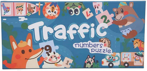 Extrokids Wooden Toddlers Traffic Number Puzzle - EKT1704