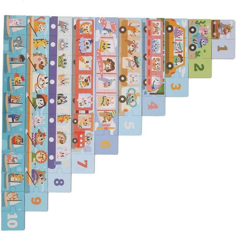 Extrokids Wooden Toddlers Traffic Number Puzzle - EKT1704